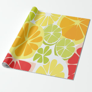 Citrus Fruit Pattern Wrapping Paper