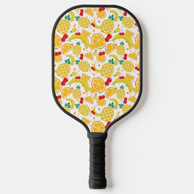 Citrus Fruit Pineapple Oranges Banana Cherry Pickleball Paddle (Front)