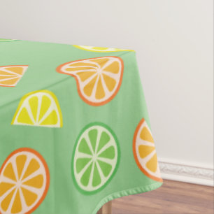 Citrus Fruit Slice Cute First Birthday Lemon Lime Tablecloth