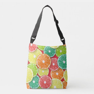Citrus fruit slices pop art 2 crossbody bag