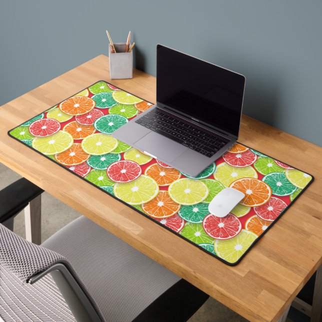 Citrus fruit slices pop art 2 desk mat (Office 2)
