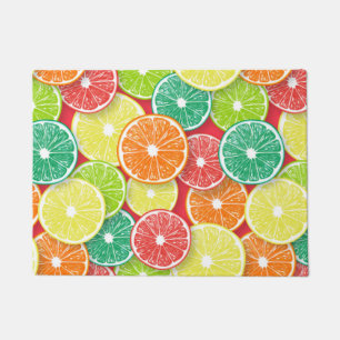 Citrus fruit slices pop art 2 doormat
