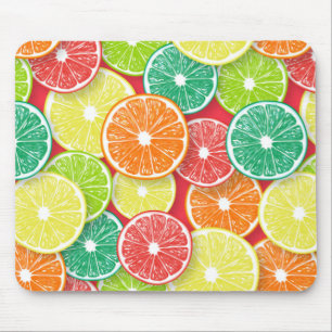 Citrus fruit slices pop art 2 mouse mat