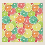 Citrus fruit slices pop art 2 scarf<br><div class="desc">Hand drawn vector pattern with various slices of citrus fruit</div>