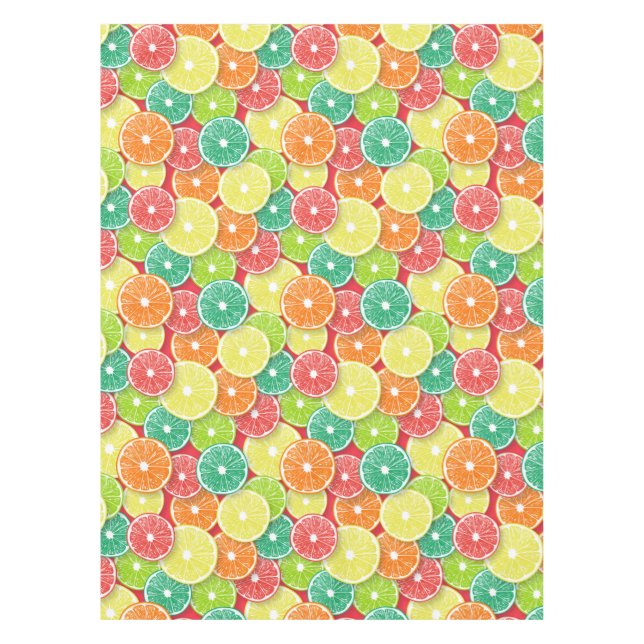 Citrus fruit slices pop art 2 tablecloth (Front)