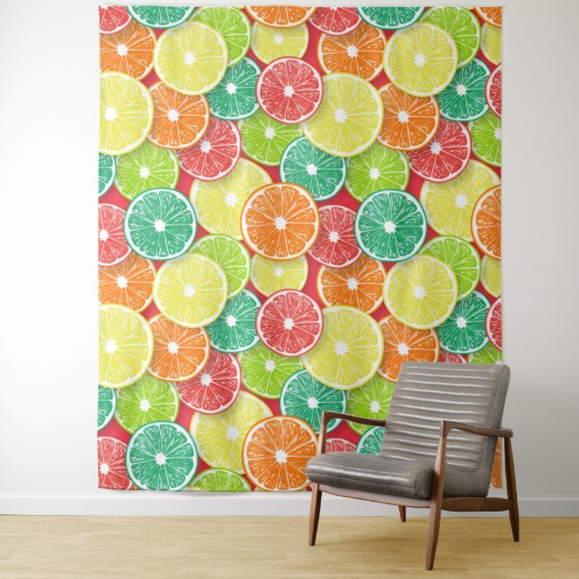 Citrus fruit slices pop art 2 tapestry (In Situ)