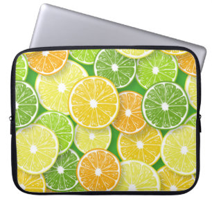 Citrus fruit slices pop art 3 laptop sleeve