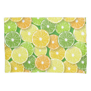 Citrus fruit slices pop art 3 pillowcase
