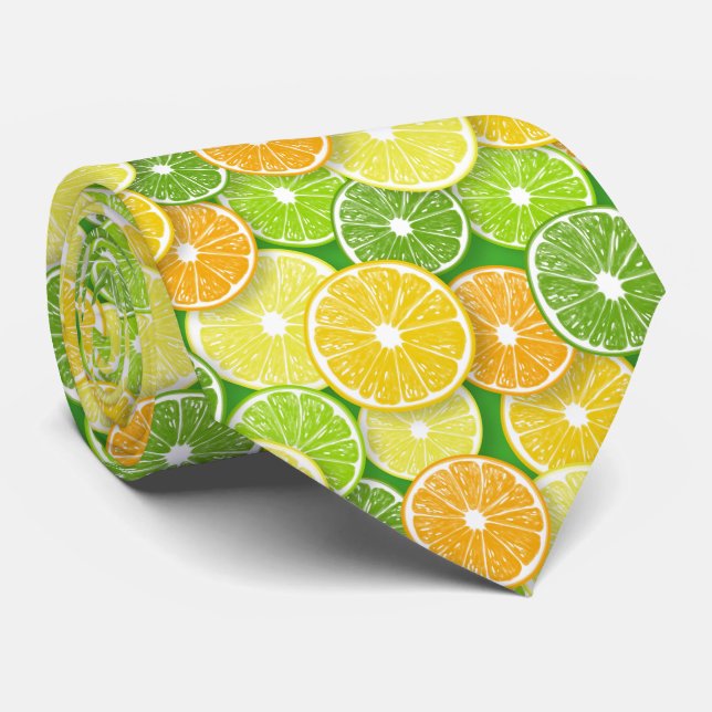 Citrus fruit slices pop art 3 tie (Rolled)