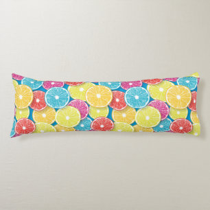 Citrus fruit slices pop art body cushion