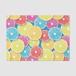 Citrus fruit slices pop art tissue paper