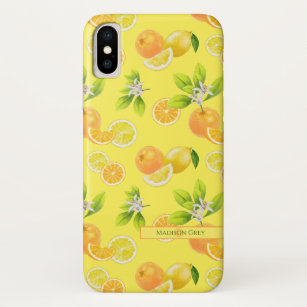 Citrus Fruits Art Oranges and Lemons Patten Case-Mate iPhone Case