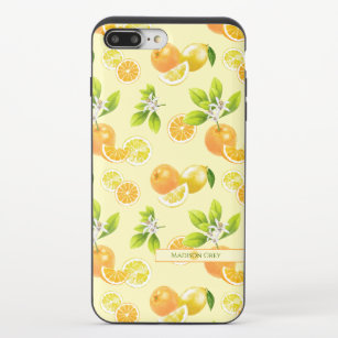 Citrus Fruits Art Oranges and Lemons Patten iPhone 8/7 Plus Slider Case