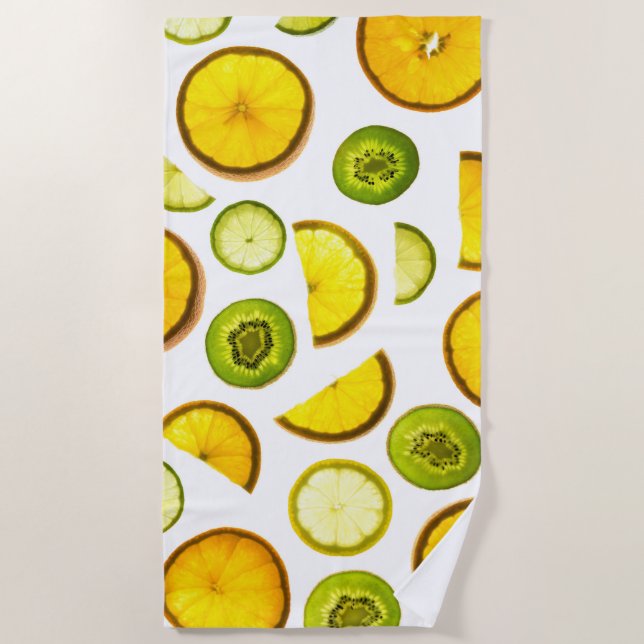 Citrus Fruits Beach Towel (Front)