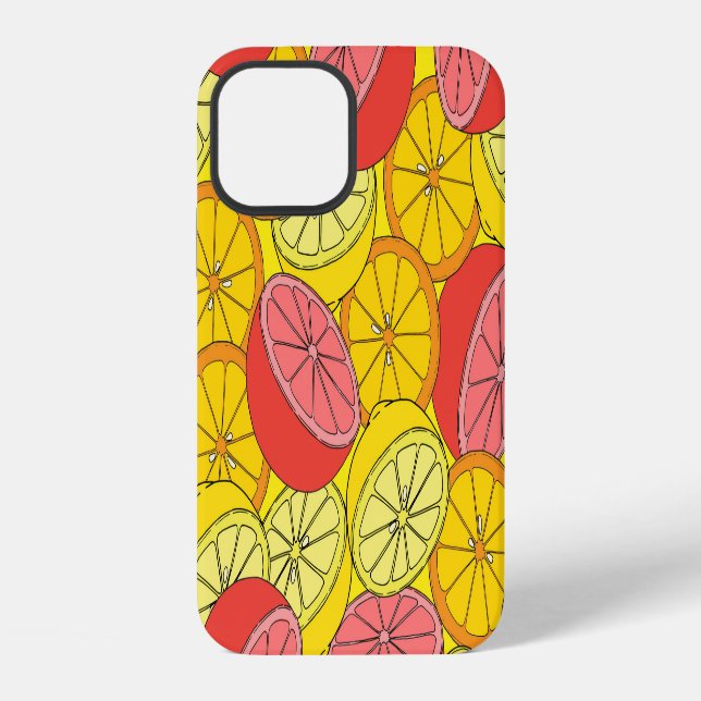 Citrus Fruits Bright Seamless Pattern iPhone Case (Back)