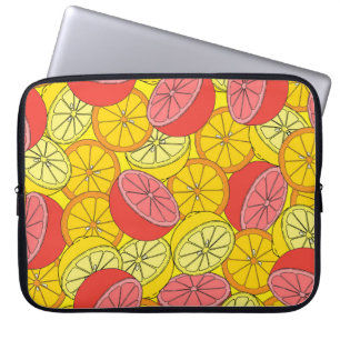 Citrus Fruits Bright Seamless Pattern Laptop Sleeve