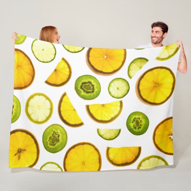 Citrus Fruits Fleece Blanket Fresh Design (In Situ)