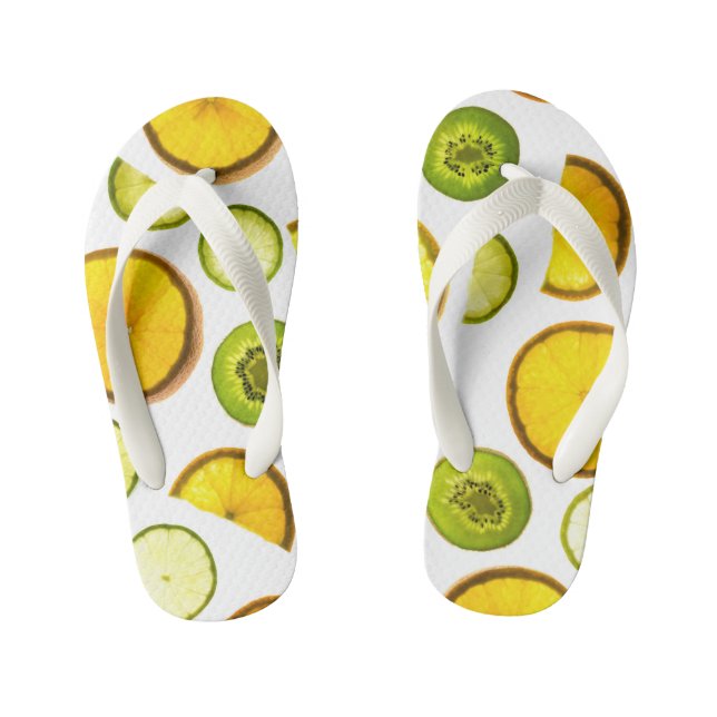 Citrus Fruits Kid's Flip Flops (Footbed)