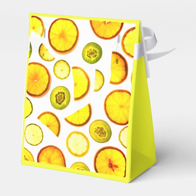 Citrus Fruits Lemons Favour Box (Back Side)