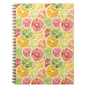 Citrus Fruits Lime Lemon Orange Grapefruit Notebook