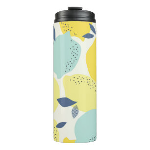 Citrus fruits, vibrant seamless pattern. thermal tumbler