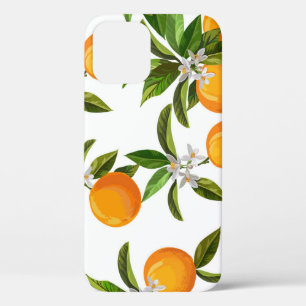 Citrus Fruits: Vintage Digital Illustration iPhone 12 Case