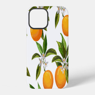 Citrus Fruits: Vintage Digital Illustration iPhone 12 Case