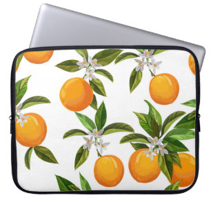Citrus Fruits: Vintage Digital Illustration Laptop Sleeve