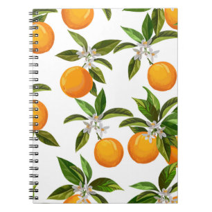 Citrus Fruits: Vintage Digital Illustration Notebook