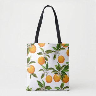 Citrus Fruits: Vintage Digital Illustration Tote Bag