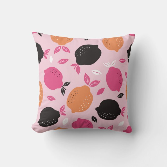 Citrus fruits, vintage textile pattern. cushion (Front)