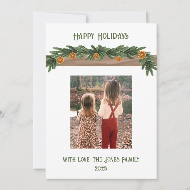 Citrus Garland Holiday Card (Front)