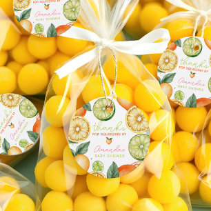 Citrus Got Real Watercolor Fruit Baby Shower  Favour Tags