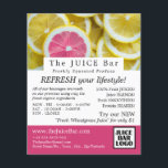 Citrus Grapefruit Slices, Juice Bar Advertising Flyer<br><div class="desc">Citrus Grapefruit Slices,  Juice Bar Advertising Flyers By The Business Card Store.</div>