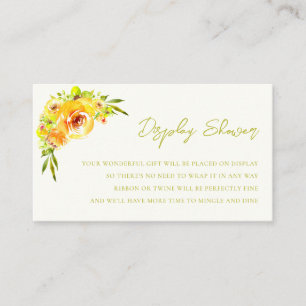 Citrus Green and Yellow Handwritten Display Shower Enclosure Card