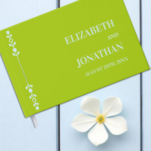 Citrus Green & Coastal Blue Wedding Guest Book