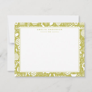 Citrus Green Easter Egg Frame Note Card
