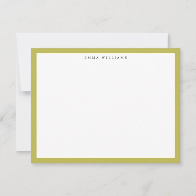 Citrus Green Frame Note Card (Front)