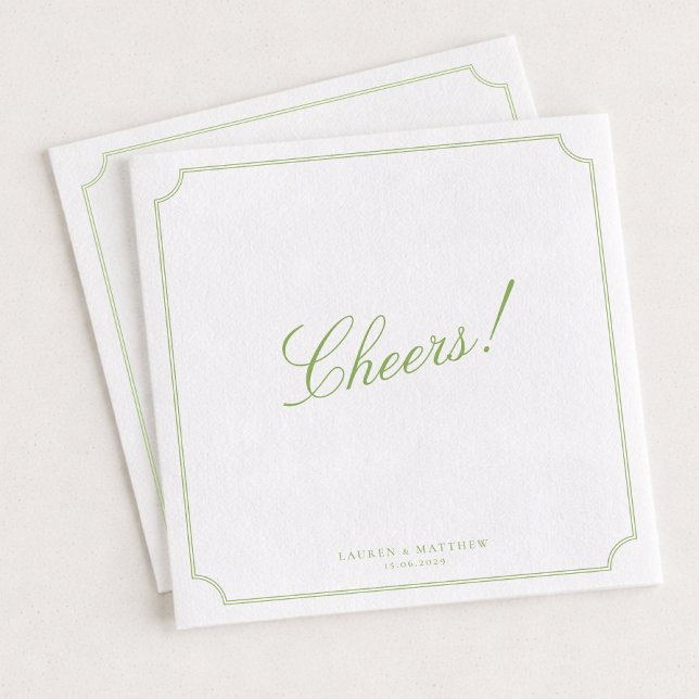 Citrus Green Wedding Napkins Cheers (Creator Uploaded)