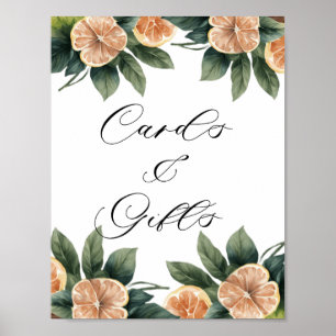 Citrus Greenery Cards and Gifts Sign