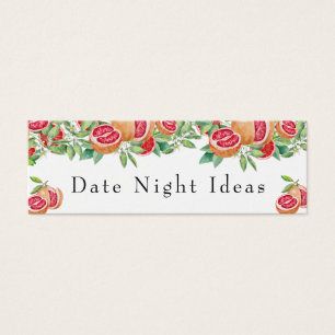 Citrus Greenery   Date Night Idea Cards