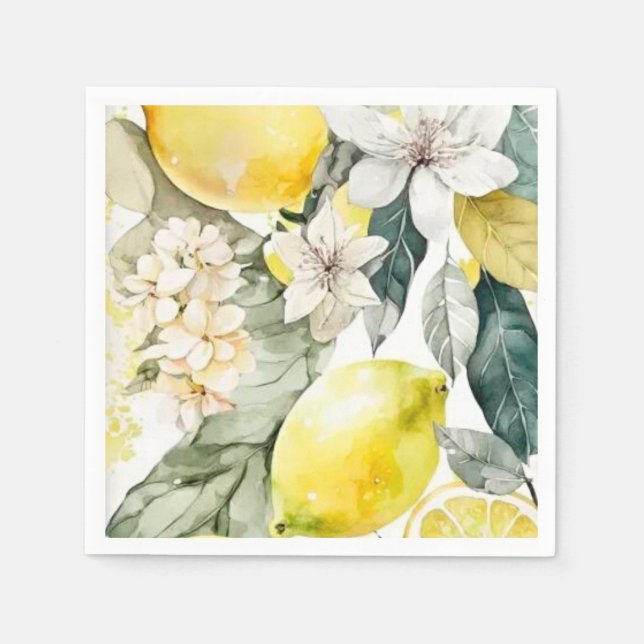 Citrus greenery napkin (Front)