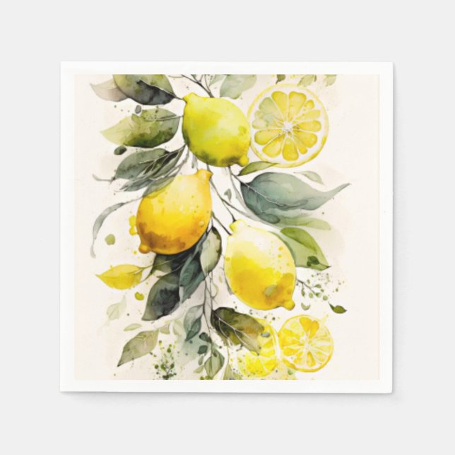 Citrus greenery napkin (Front)