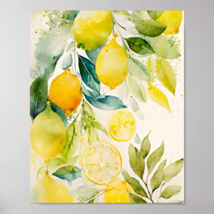 Citrus greenery poster
