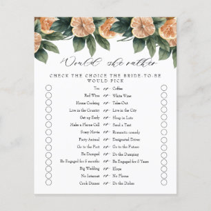 Citrus Greenery   Would She Rather Bridal Shower 