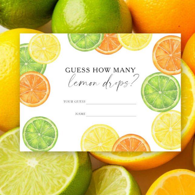 Citrus - Guess how many LEMON DROPS Enclosure Card (Creator Uploaded)