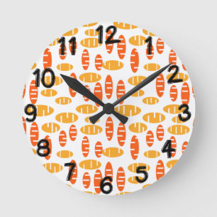 Citrus Holey Ovals Round Clock