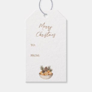 Citrus Hygge Christmas Rustic Gift Tag