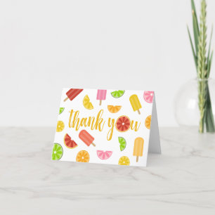 Citrus Ice Pops Thank You Card