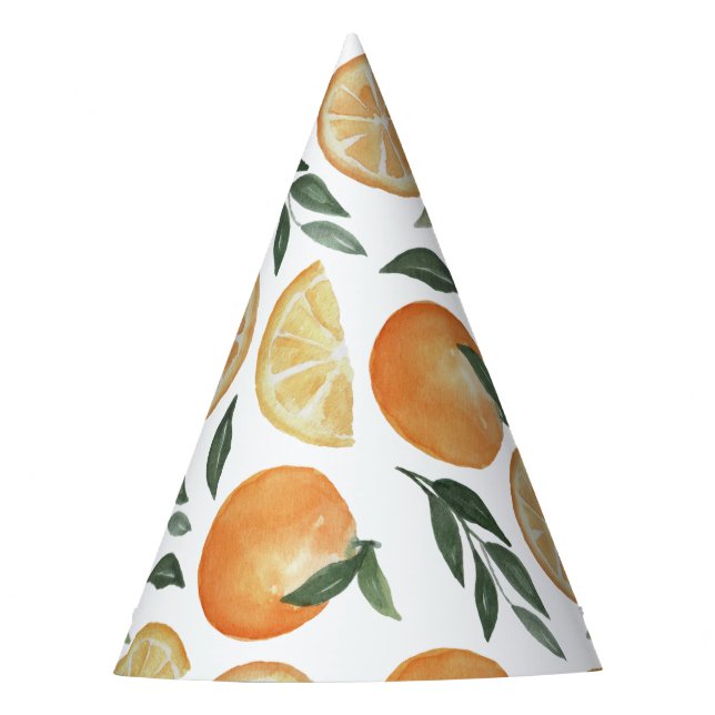 Citrus Kids Birthday Party | Summer Orange Fruit Hat (Front)